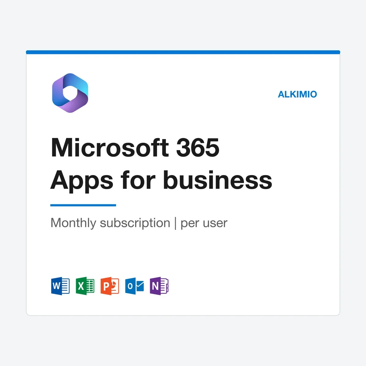 Microsoft 365 Apps for Business license (monthly, per user) from Alkimio