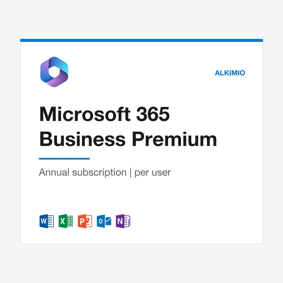 Microsoft 365 Business Premium license (annual, per user) from Alkimio