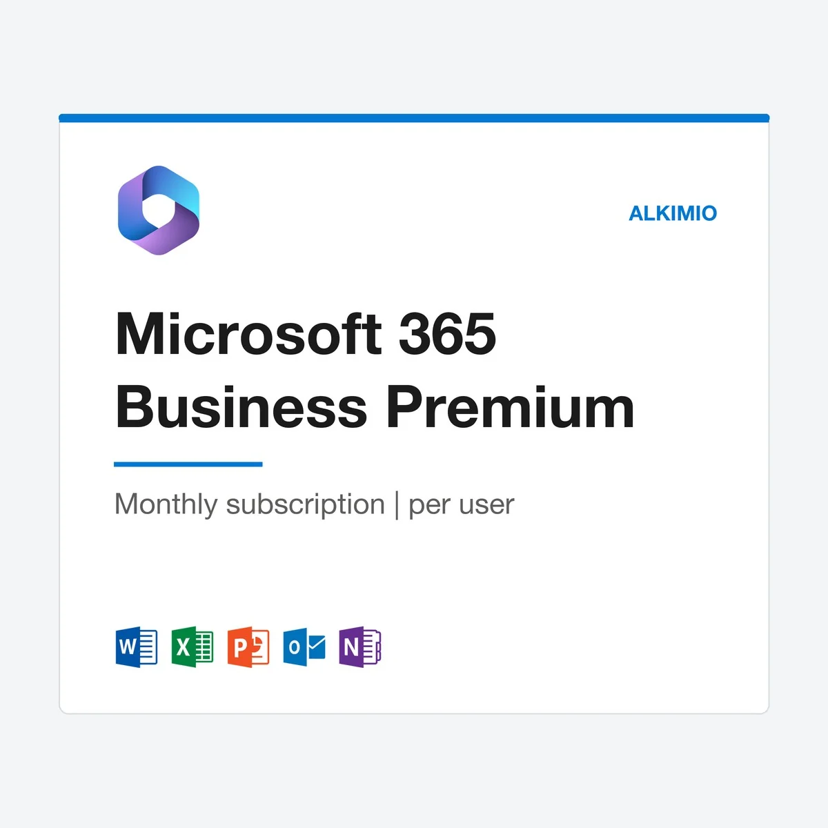 Microsoft 365 Business Premium license (monthly, per user) from Alkimio