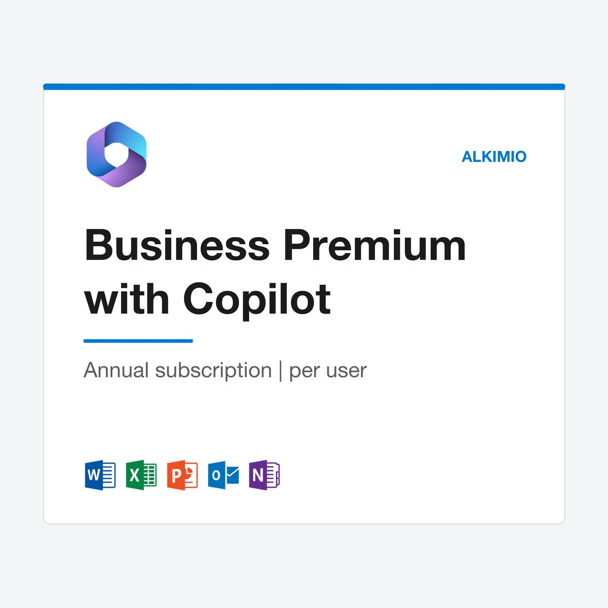 Microsoft 365 Business Premium with Copilot license (annual, per user) from Alkimio