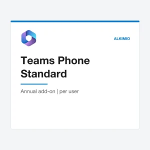Microsoft Teams Phone Standard license (annual add-on, per user) from Alkimio