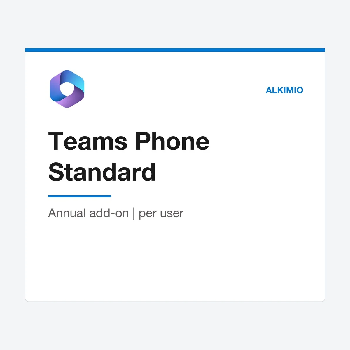 Microsoft Teams Phone Standard license (annual add-on, per user) from Alkimio