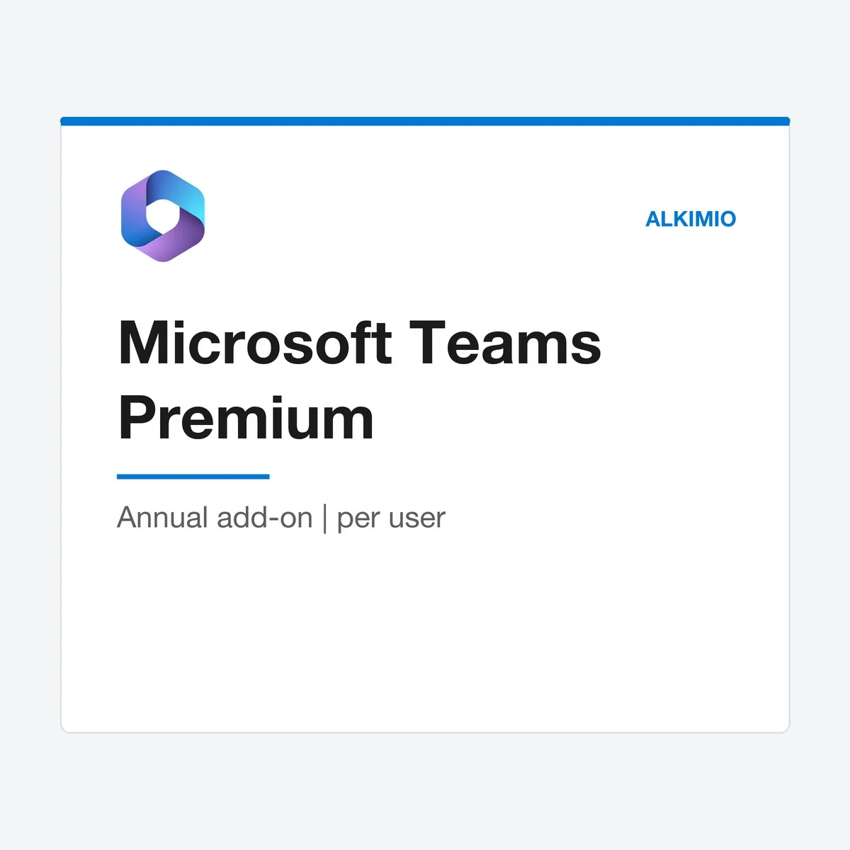 Microsoft Teams Premium license (annual add-on, per user) from Alkimio