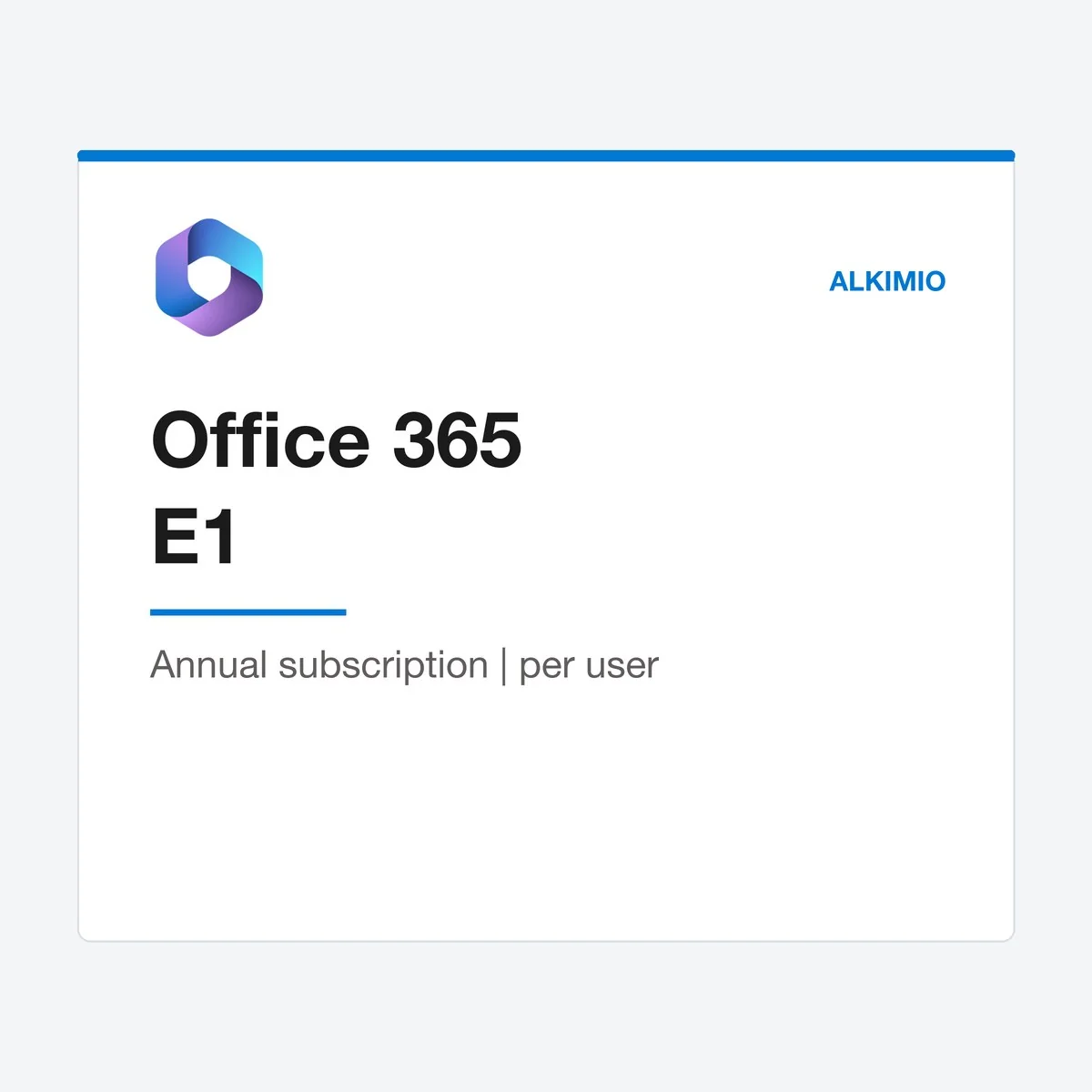 Office 365 E1 license (annual, per user) from Alkimio