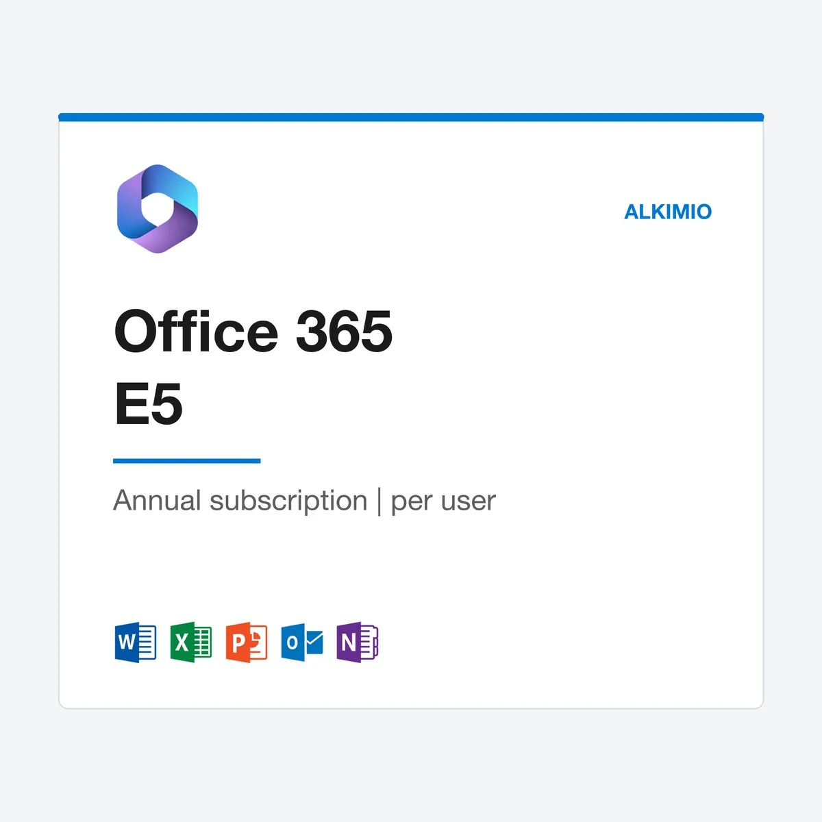 Office 365 E5 license (annual, per user) from Alkimio