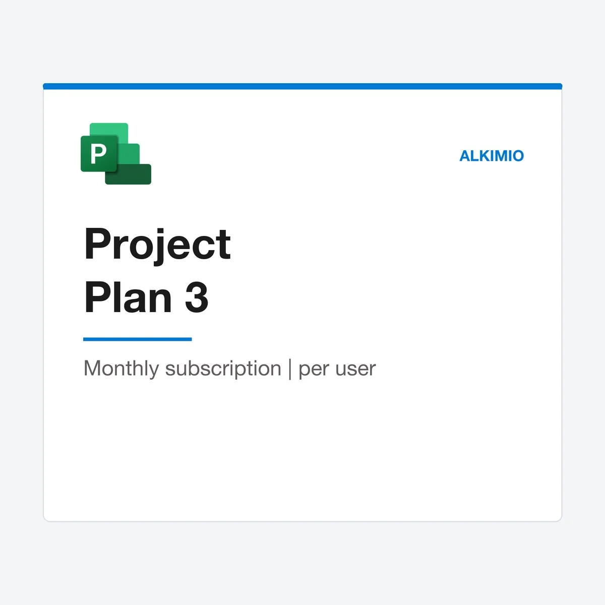 Project Plan 3 license (monthly, per user) from Alkimio