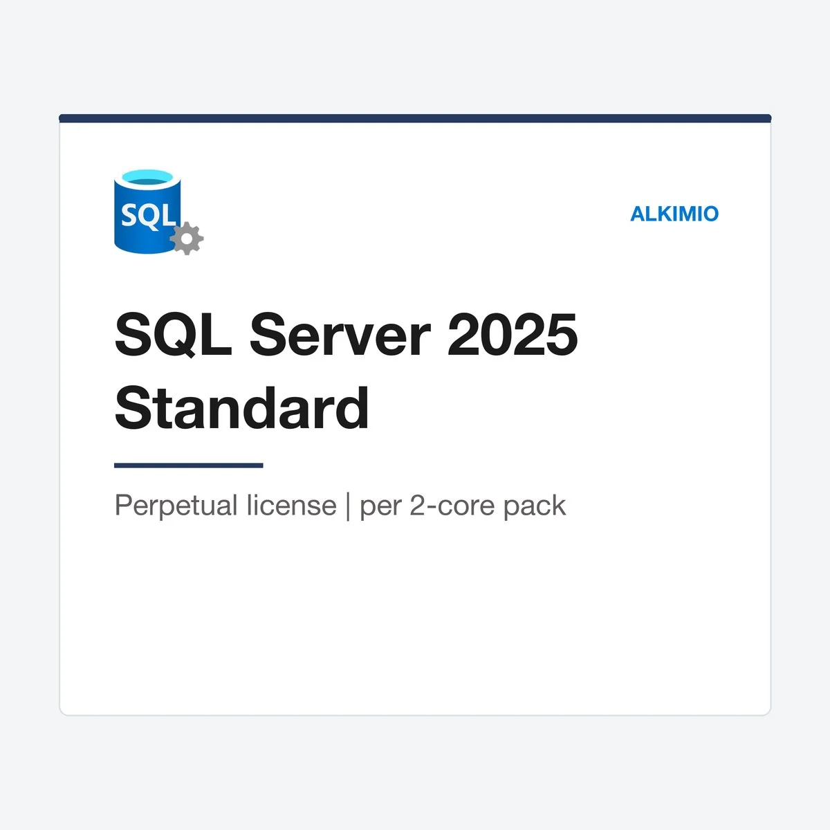 SQL Server 2025 Standard license (2-core Pack) from Alkimio