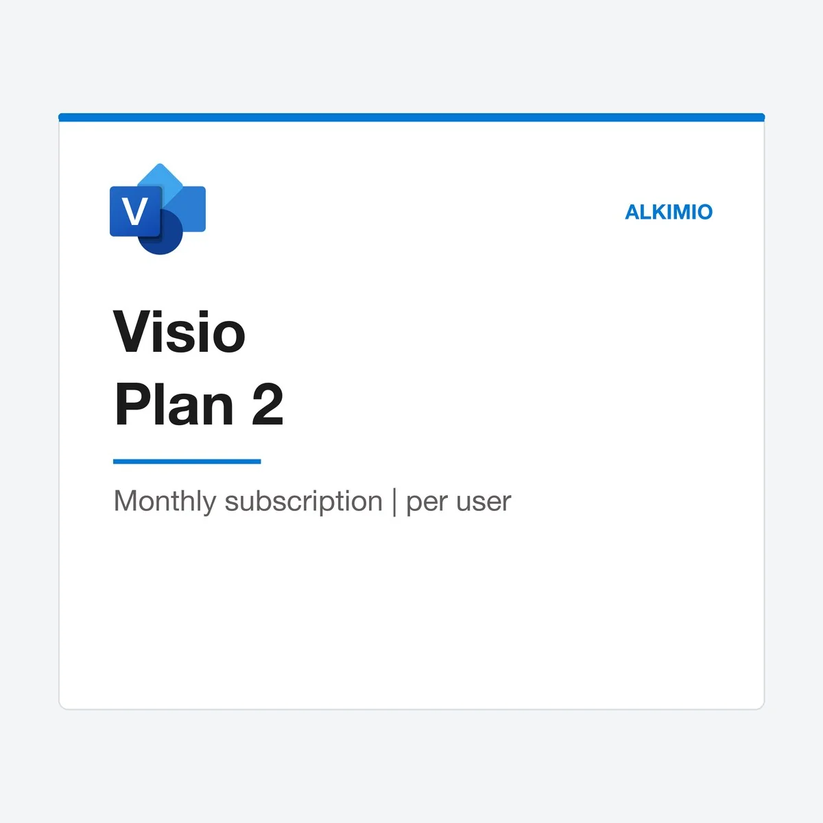 Visio Plan 2 license (monthly, per user) from Alkimio