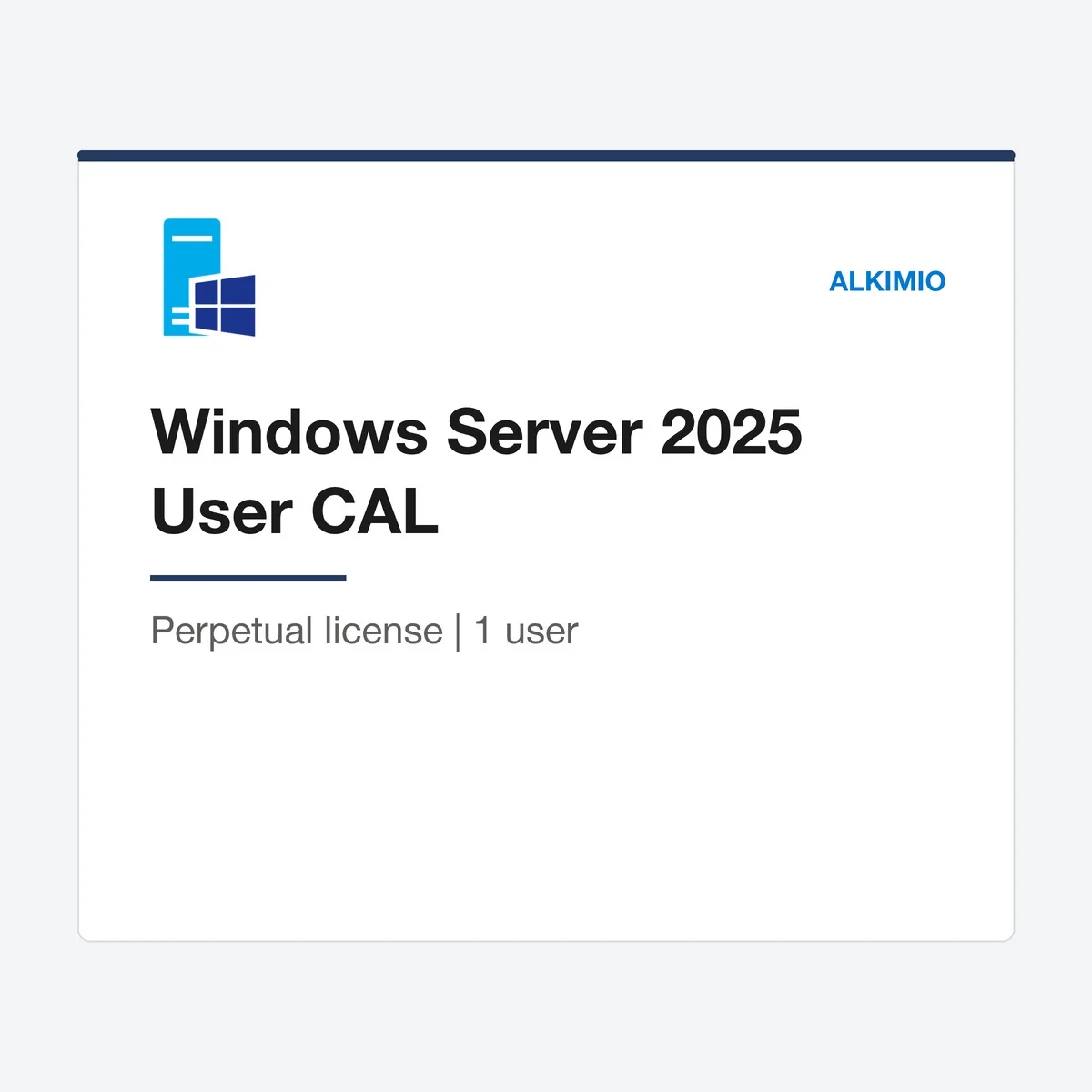 Windows Server 2025 User CAL (1 user) from Alkimio