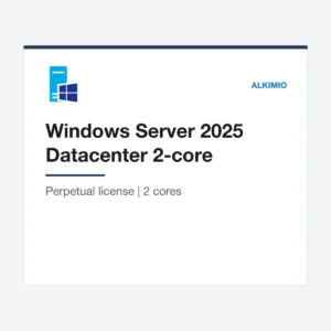 Windows Server 2025 Datacenter license (2-core add-on Pack) from Alkimio