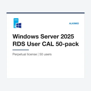 Windows Server 2025 RDS User CAL 50-Pack (50 users) from Alkimio
