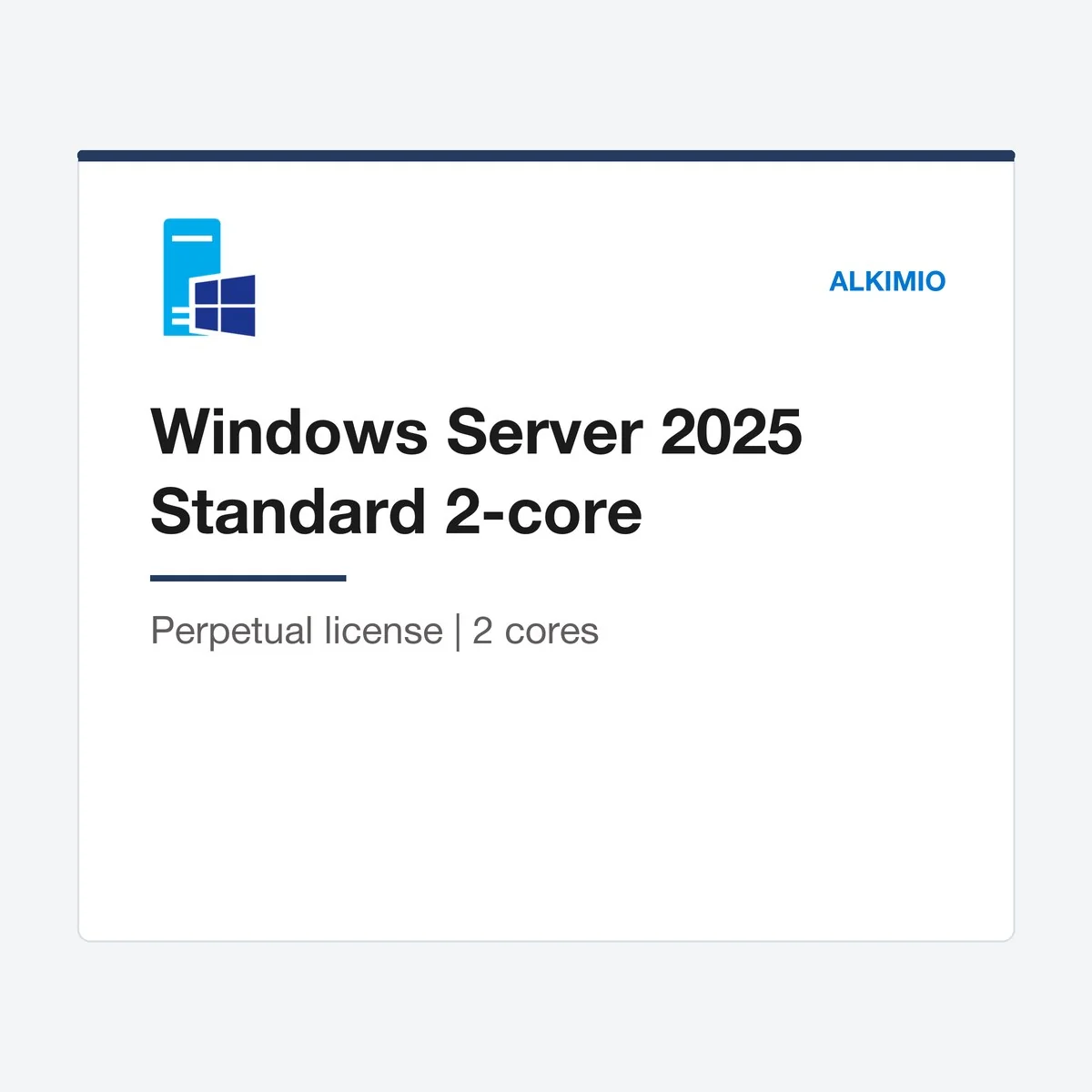 Windows Server 2025 Standard license (2-core add-on Pack) from Alkimio